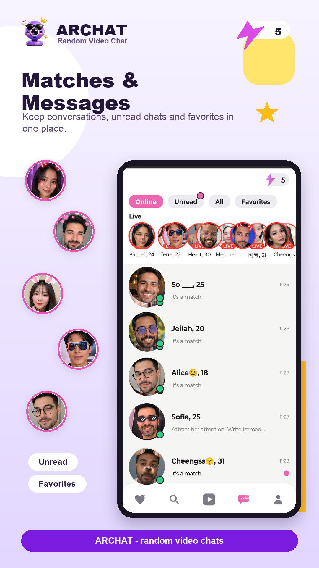 Matches and messages